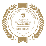 RFI Global 2026 Australian Banking and Finance Award for Most Recommended Commercial Insurer.