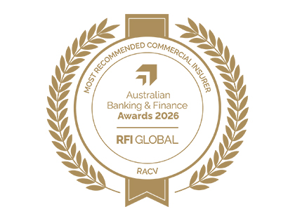RFI Global 2026 Australian Banking and Finance Award for Most Recommended Commercial Insurer.