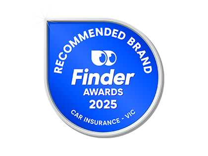 Finder 2025 award for recommended brand car insurance, Victoria.