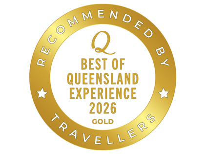 Recommended by Travellers Best of Queensland Experience 2026 award.