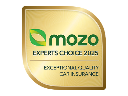 Mozo experts choice award for exceptional quality car insurance.