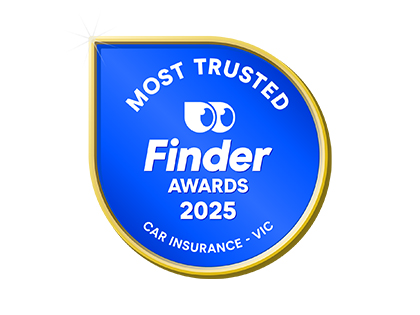 Finder 2025 award for most trusted car insurance, Victoria.