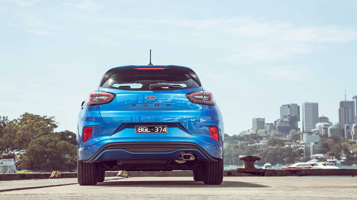 Rear view of Ford Puma