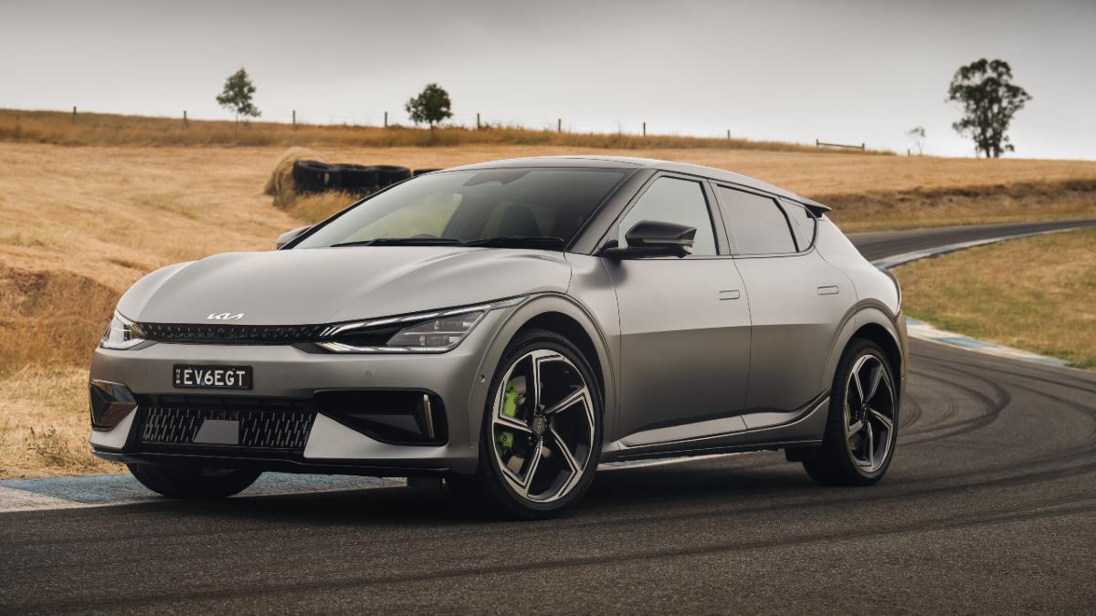 2023 Kia EV6 GT parked on track