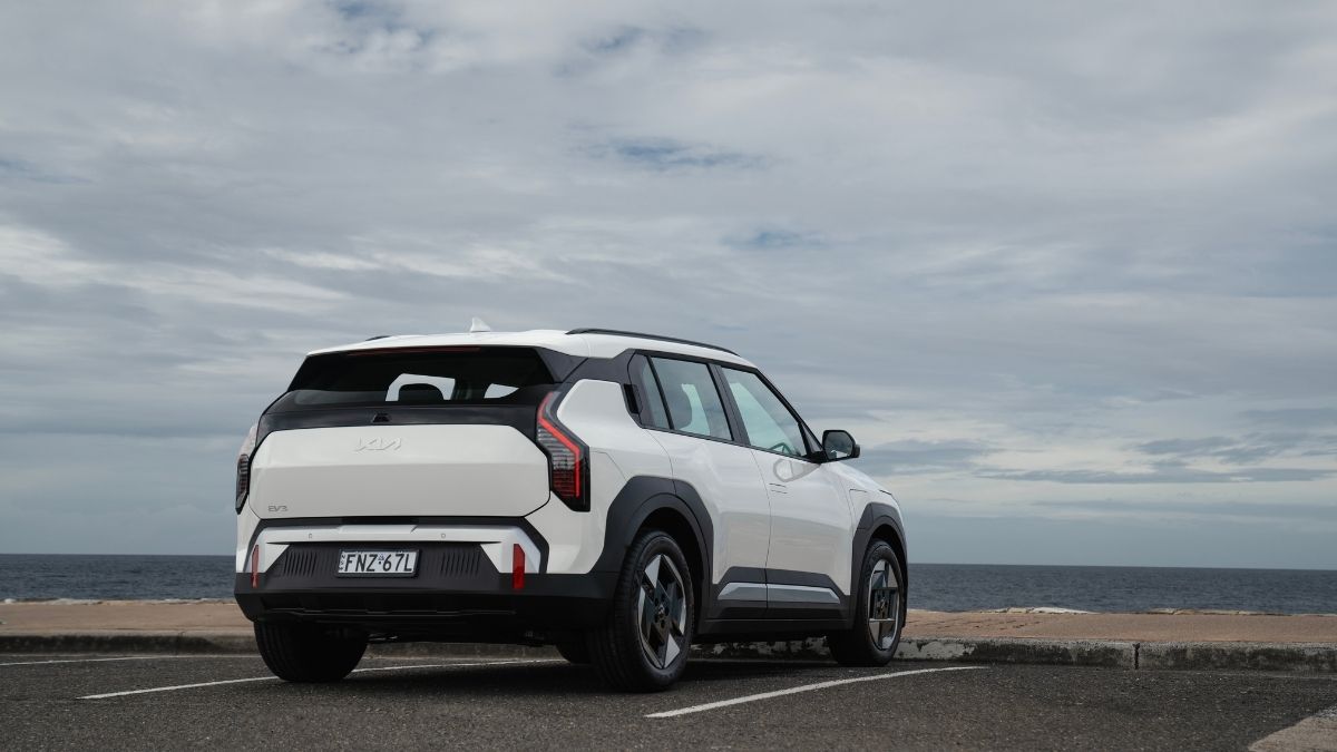 Kia EV3 Air rear three quarter