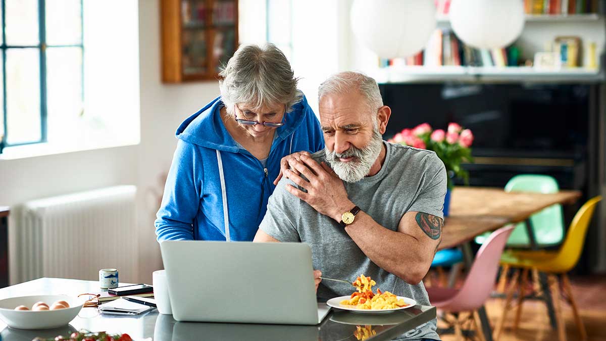 Couple doing paperwork