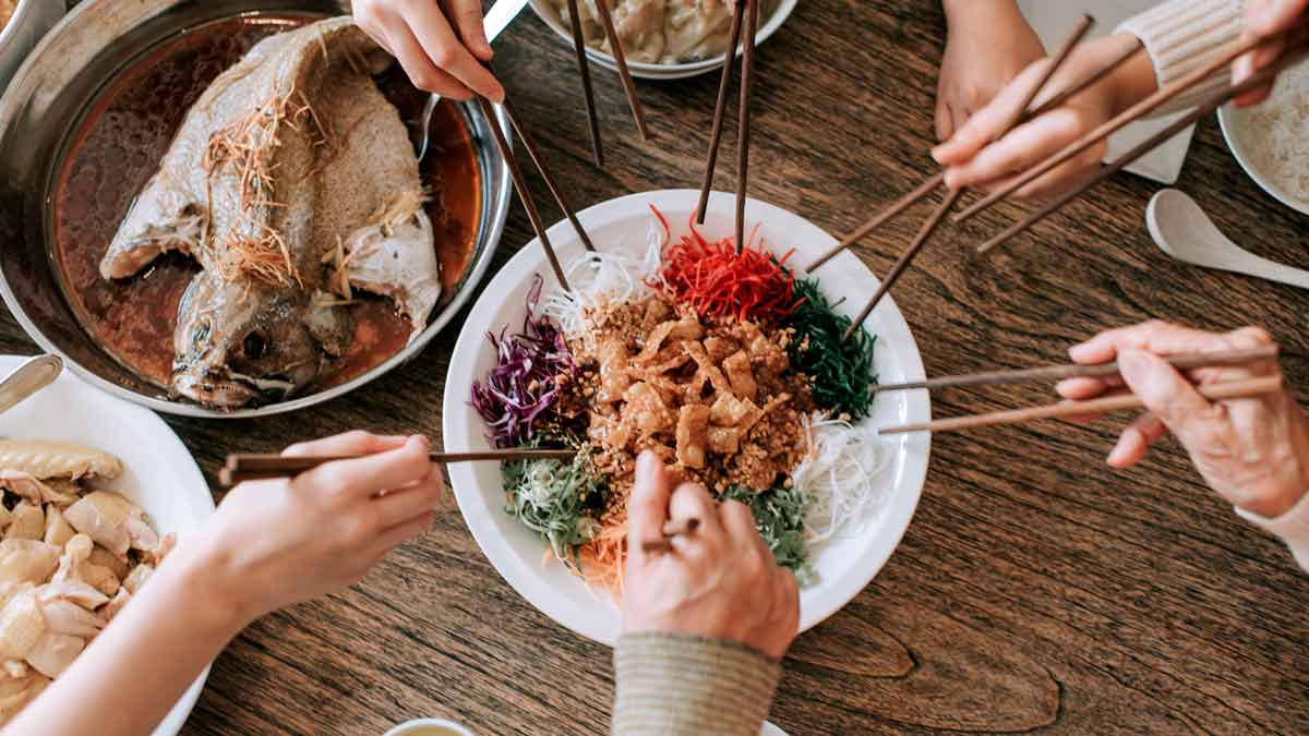 Chinese New Year meal