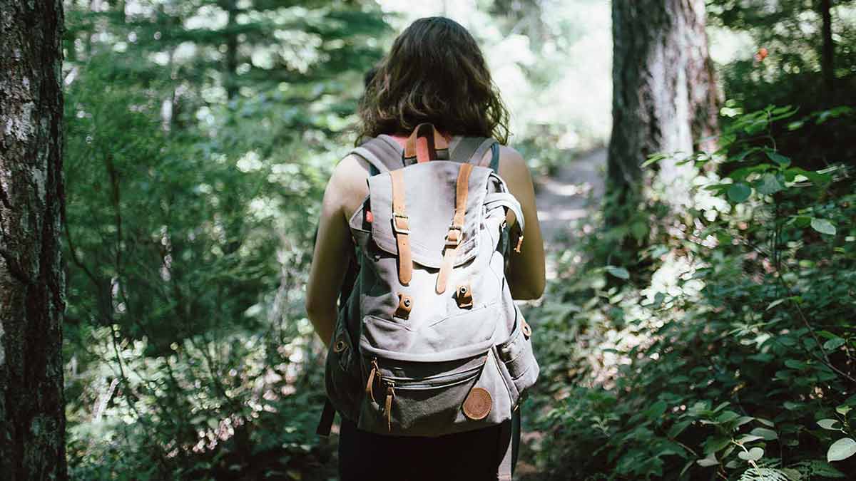 Woman hiking in nature
