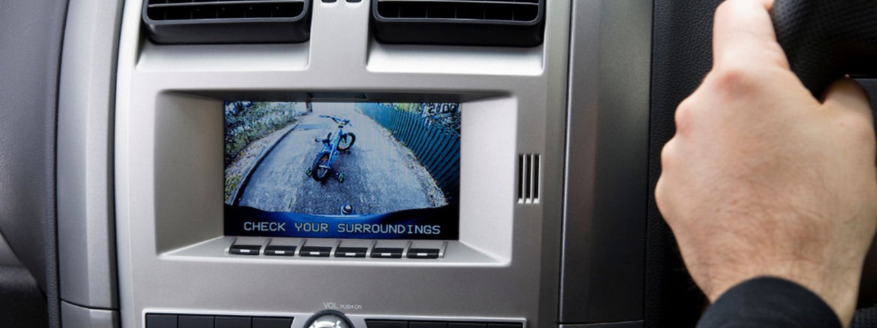 Reverse camera being used to check driveway
