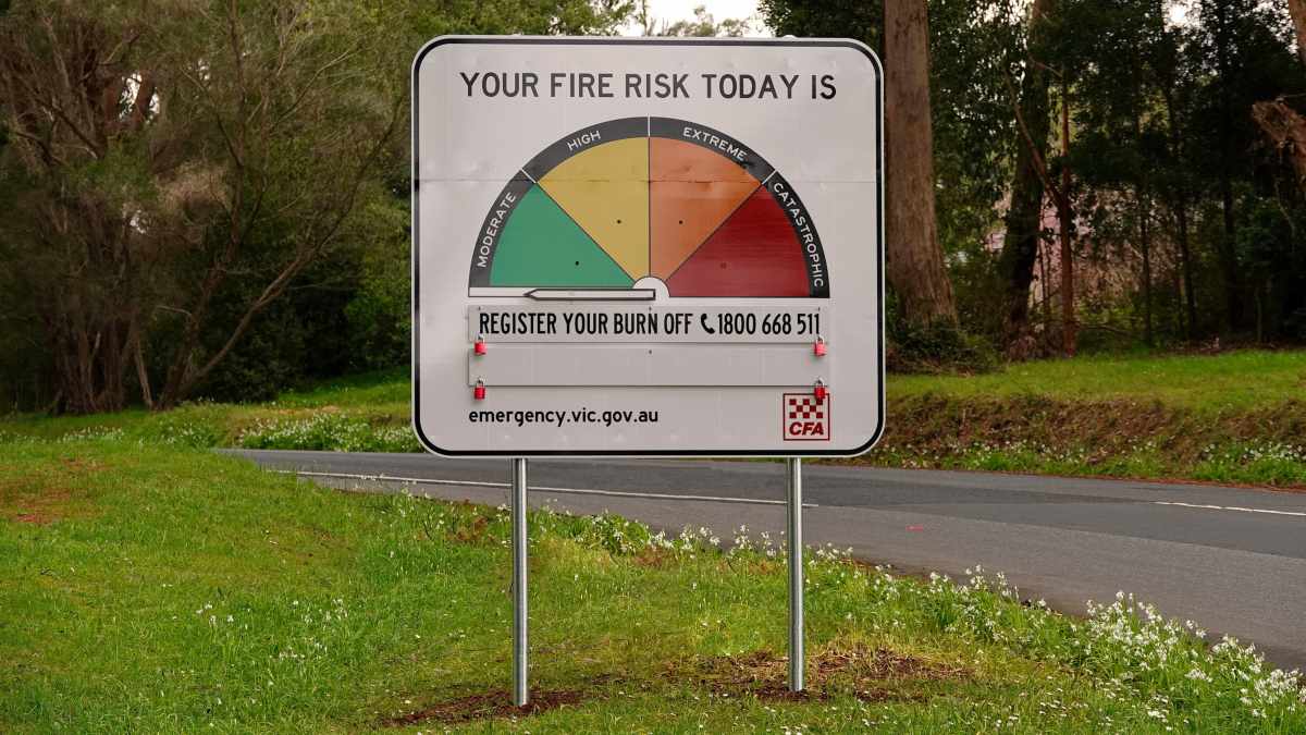 The new Australian Fire Danger Rating System, showing four levels; moderate, high, extreme and catastrophic