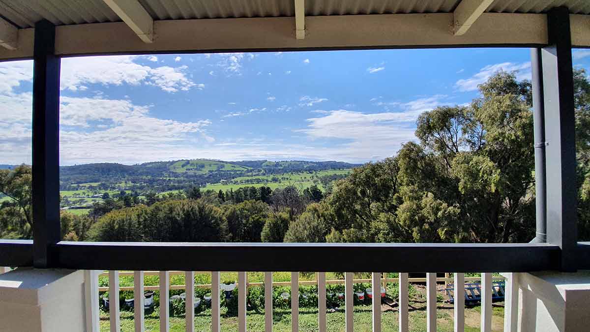 View of paddocks from house in Pakenham in West Gippsland-Victoria