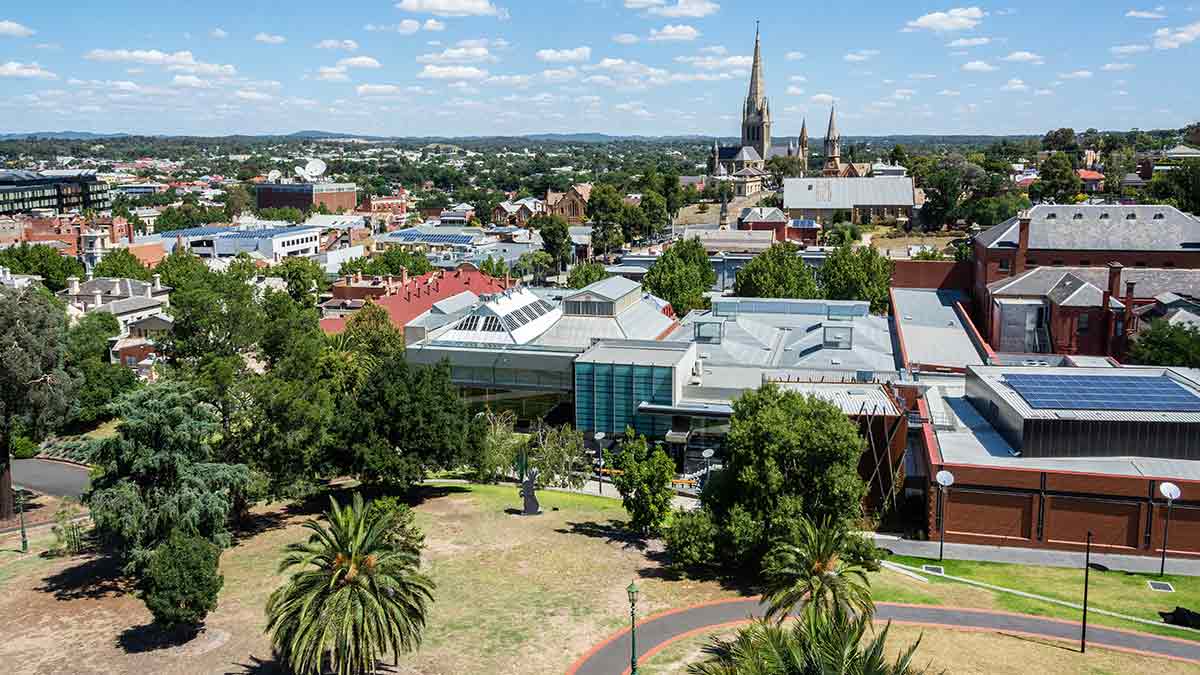 Panoramic view of Bendigo in Victoria