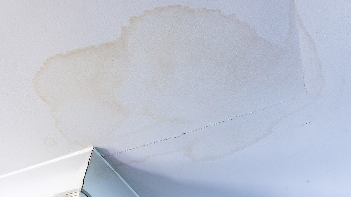 Water damaged ceiling in residential Australian house.