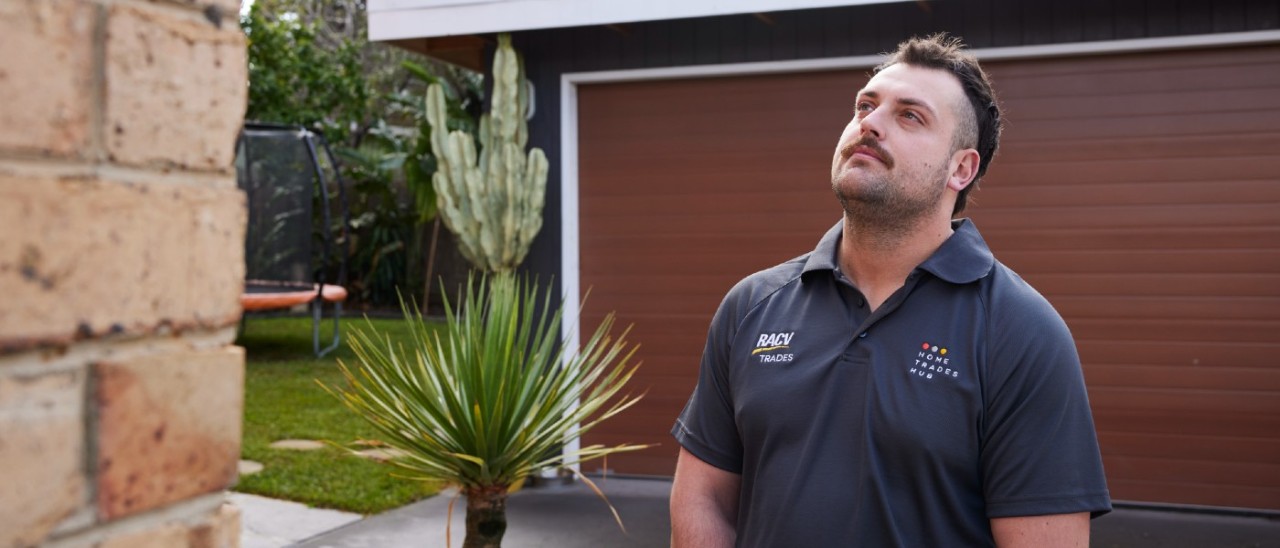 RACV tradie inspecting a home