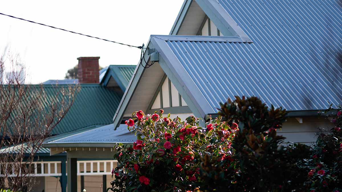 modern roof on an Australian house