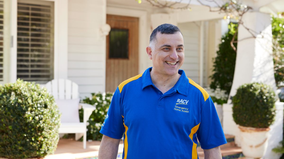 RACV EHA worker closeup outside home