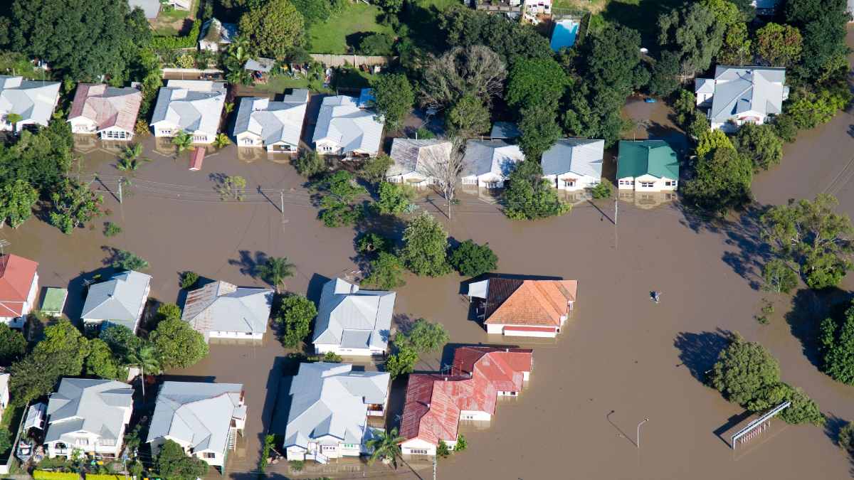 flooded houses