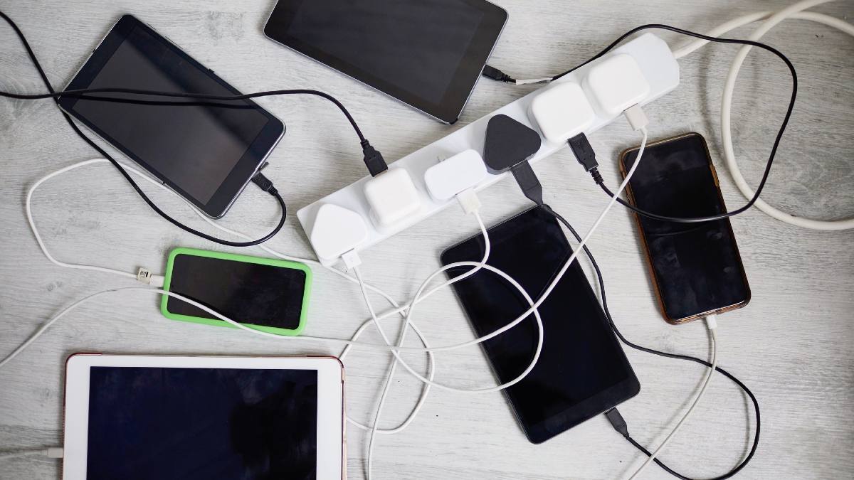 Phones, tablets and laptops  charging