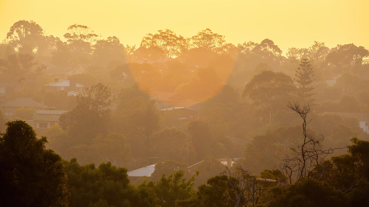 Smoke haze over Greater Melbourne during 2020 bushfires