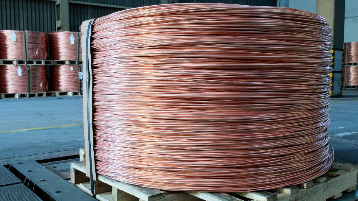 large bundles of copper wiring