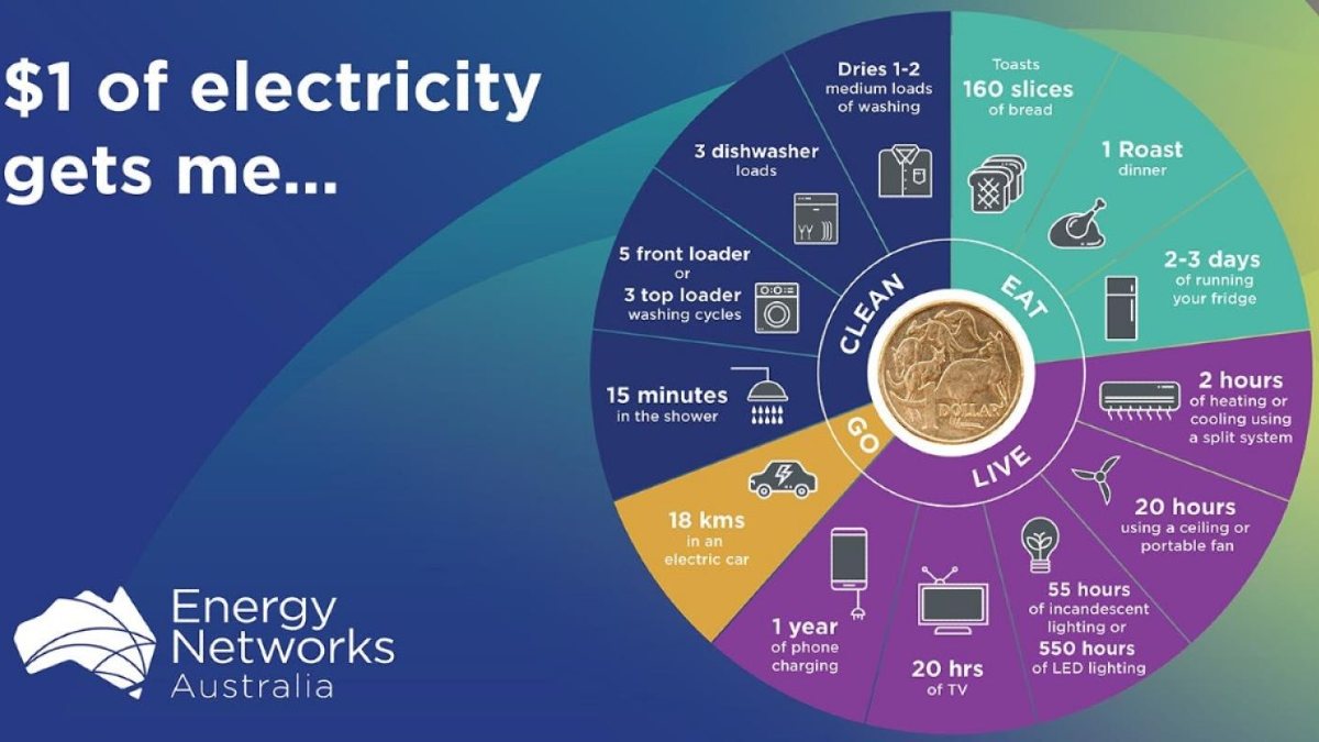 energy networks one dollar electricity chart