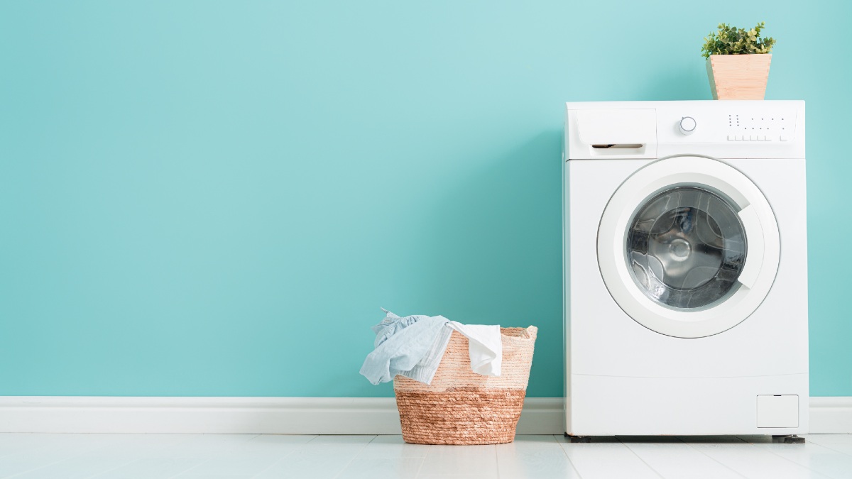 washing machine and dirty clothes
