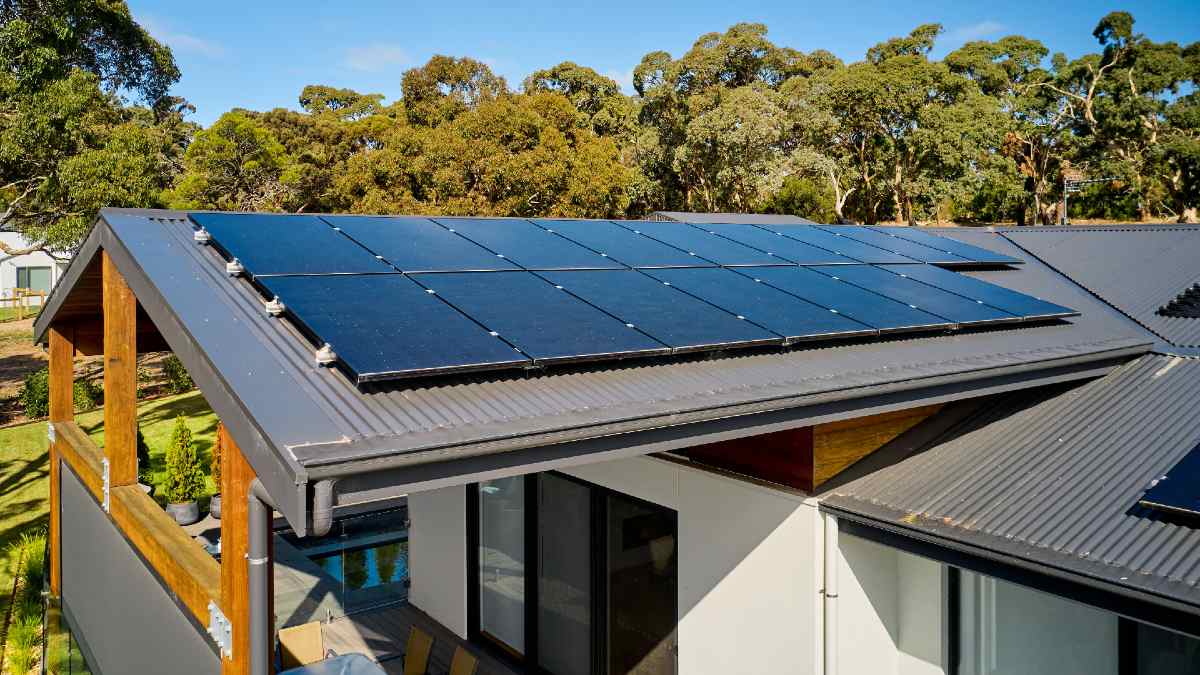 solar panels on Ocean Grove house