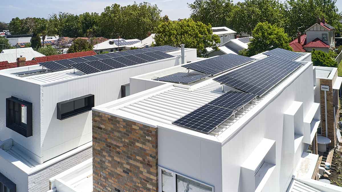 solar panels on a house