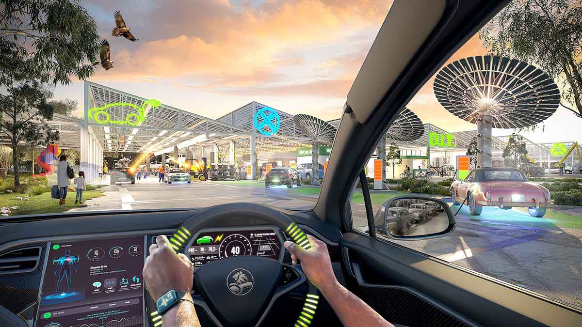 Petrol station as EV conversion centre concept image