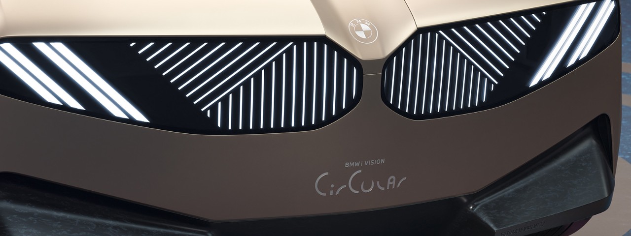 The BMW i-vision circular concept has the brand's logo laser-etched into the metal.