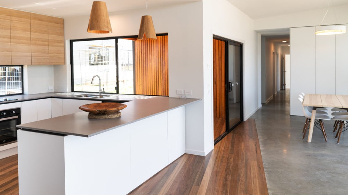 Interior view of Seastar, a sustainable house in Cape Paterson.