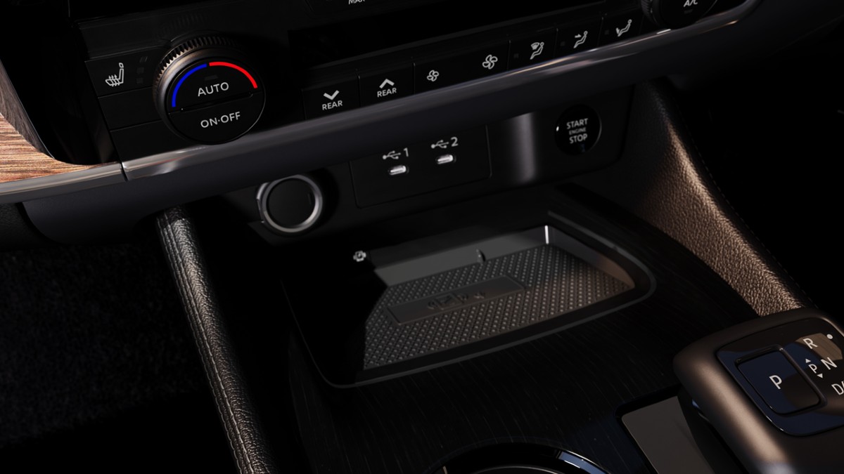 close up view of the 2026 Nissan X-Trail's interior controls