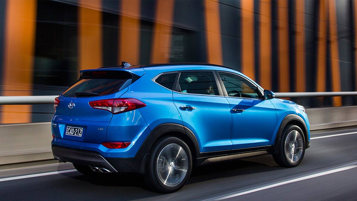 Hyundai Tucson on the road