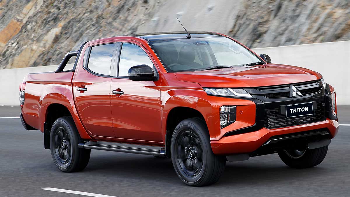 Mitsubishi Triton on the road