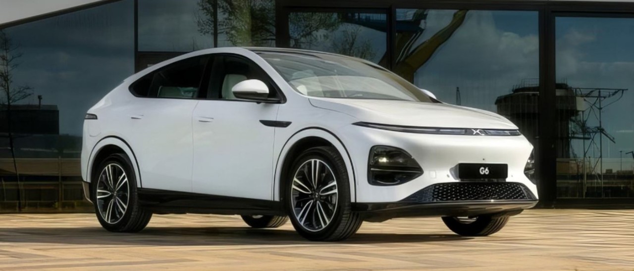 white XPENG G6 parked