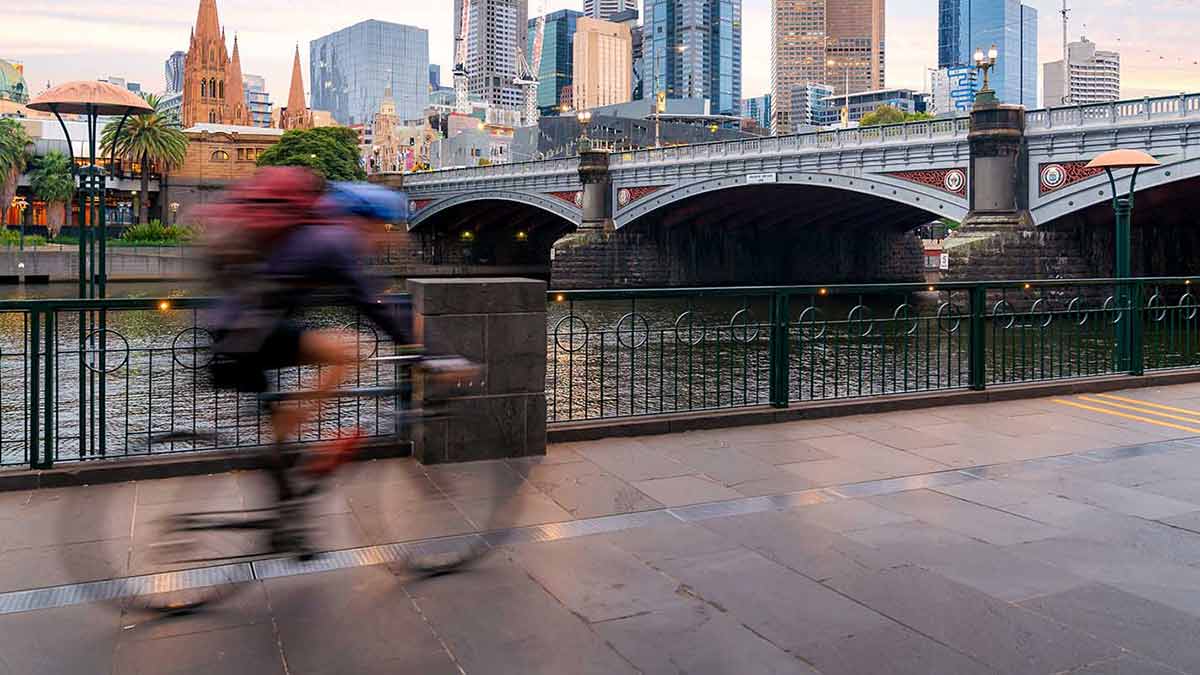 Cycling through Melbourne