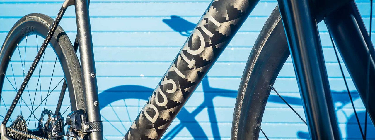 Close up on the mid section of a Bastion bicycle.