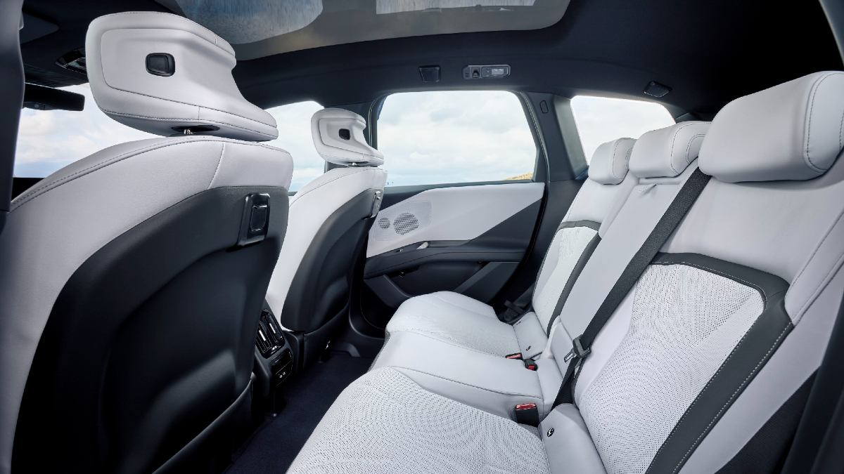 2026 BMW iX3 white rear passenger seats