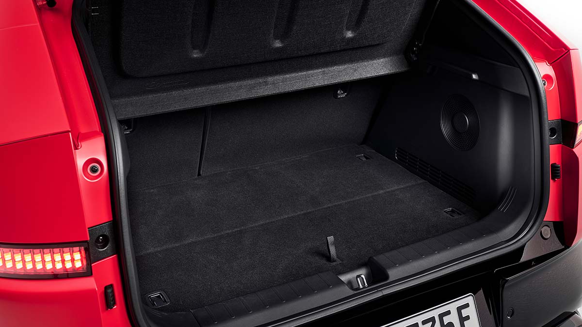 Red Hyundai Ioniq 3 electric vehicle boot.