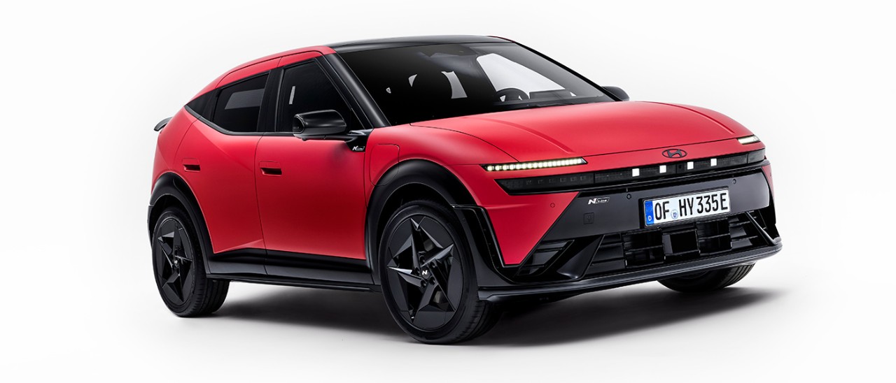 Red Hyundai Ioniq 3 electric vehicle
