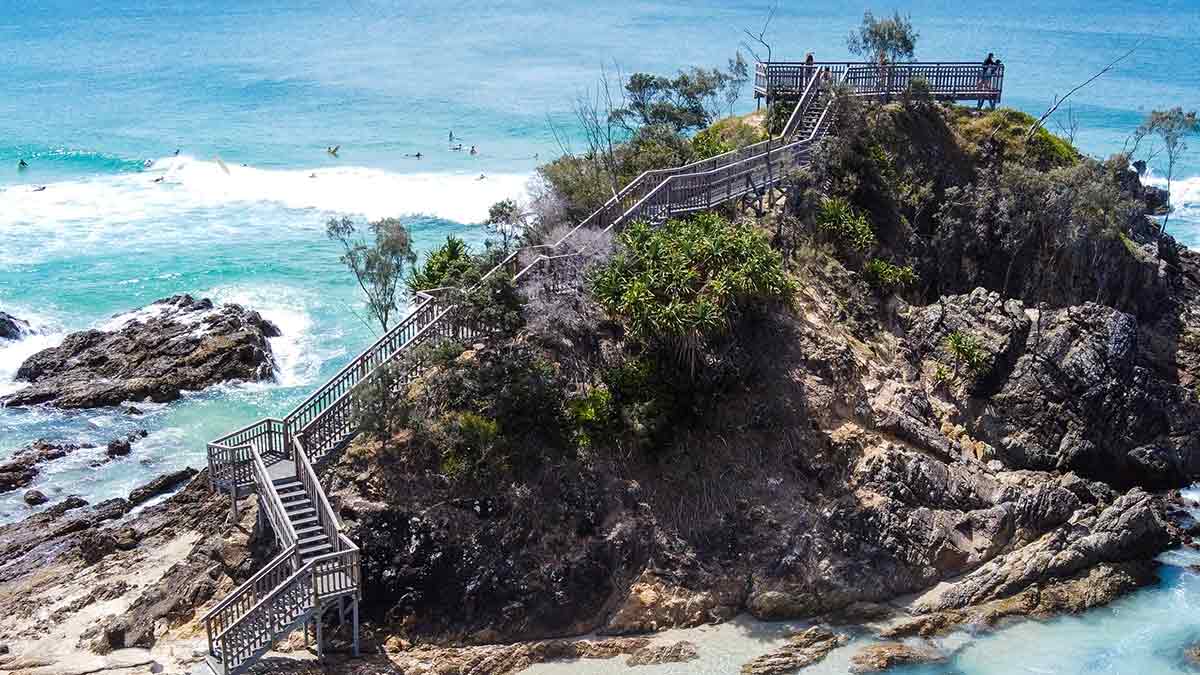 Fisherman's Lookout on the coast of Byron Bay.
