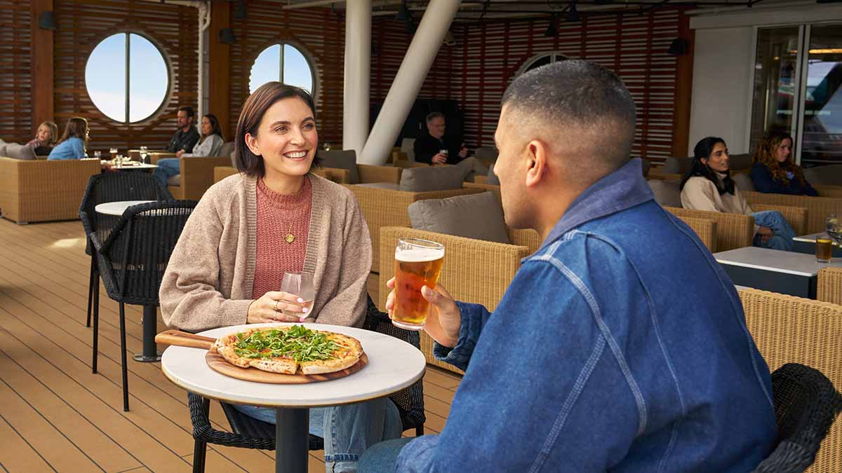 Couple dining on the Spirit of Tasmania