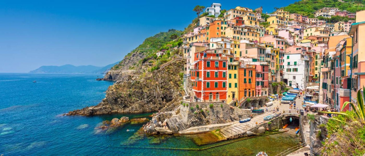 colourful houses on the seashore