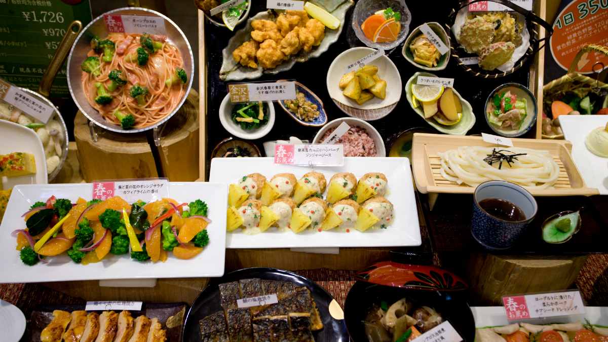 plastic Japanese food menu