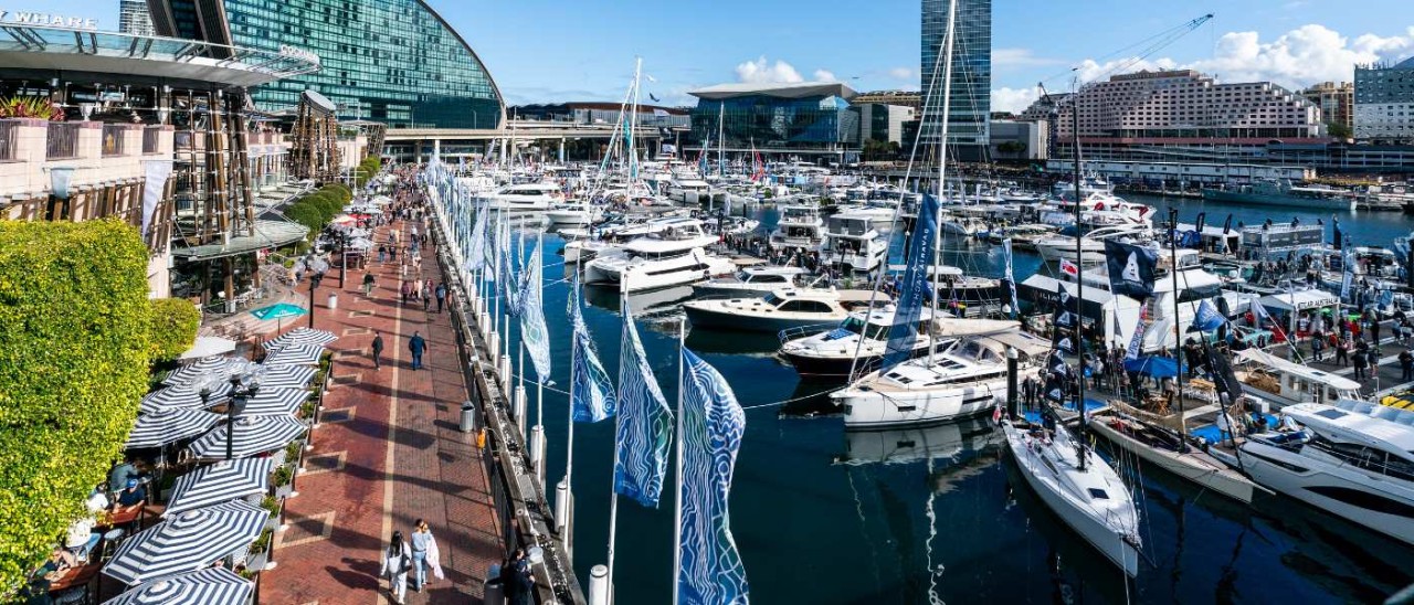 Sydney Boat Show people exploring a boat show