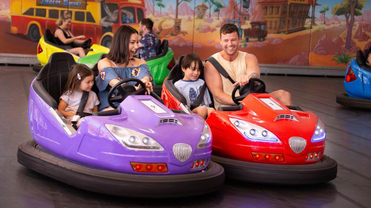 family on dodgems