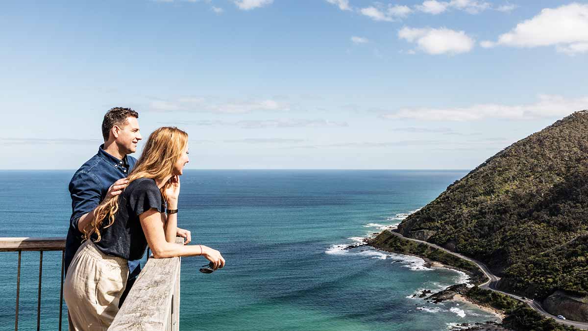 couple looking at ocean view