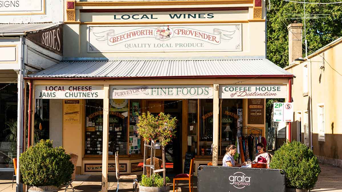 exterior of old timey provender shop
