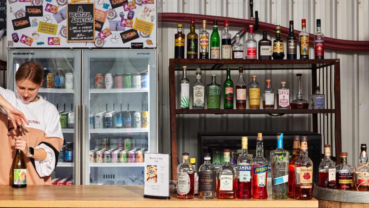 View of the vineyards from dining room