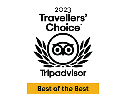 Tripadvisor award for Best of the Best Traveller's Choice 2023.